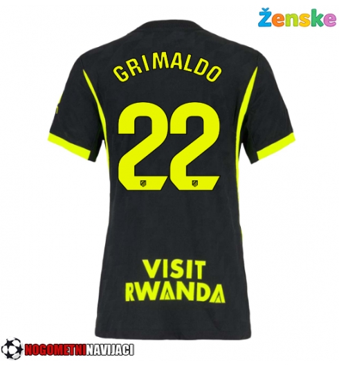Ženske Nogometnih dresov Atletico Madrid Alejandro Grimaldo #22 Gostujoči 2026-27 Kratki rokavi Ženske Nogometnih dresov Atletico Madrid Alejandro Grimaldo #22 Gostujoči 2026-27 Kratki rokavi